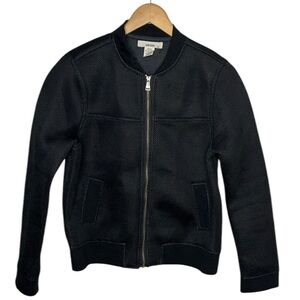 Sans Souci Black Mesh Gold Zip Jacket Women Size M